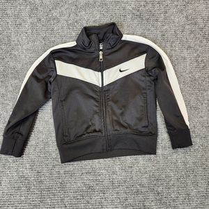 Nike Boy’s 3T Black White Zip Up Tracksuit Jacket